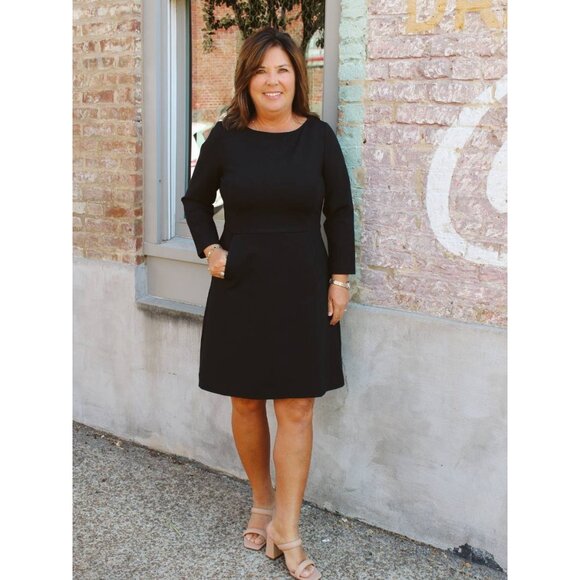 SPANX Dresses & Skirts - NWT Spanx Perfect A-Line 3/4 Sleeve Dress XL in Navy
